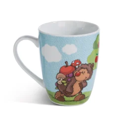 Nici 49166 Tasse Igel Hetch Hogan & Regenbogen Porzellan 310ml Forest Friends -Nicii Plusch Geschaft 49166 03 ZA weiss 1966x2048