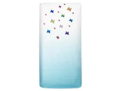 Bb Klostermann Langbörse Geldbeutel Geldbörse Schmetterlinge Hellblau 50171 -Nicii Plusch Geschaft 50171 2