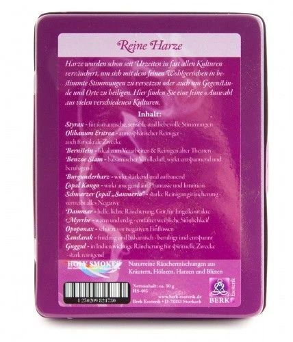 Berk HS-405 Holy Smokes Reine Harze Zum Räuchern Sortiment 12er-Set Döschen 1 Berk HS-405 Holy Smokes Reine Harze Zum Räuchern Sortiment 12er-Set Döschen