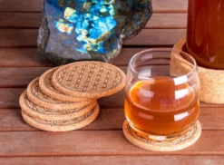 Berk Esoterik Korkuntersetzer Set Blume Des Lebens 6-teilig Ø 9 Cm