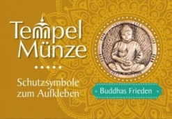Berk Esoterik ZW-810-G Tempelmünze Schutzsymbol Zum Aufkleben Messing Buddha
