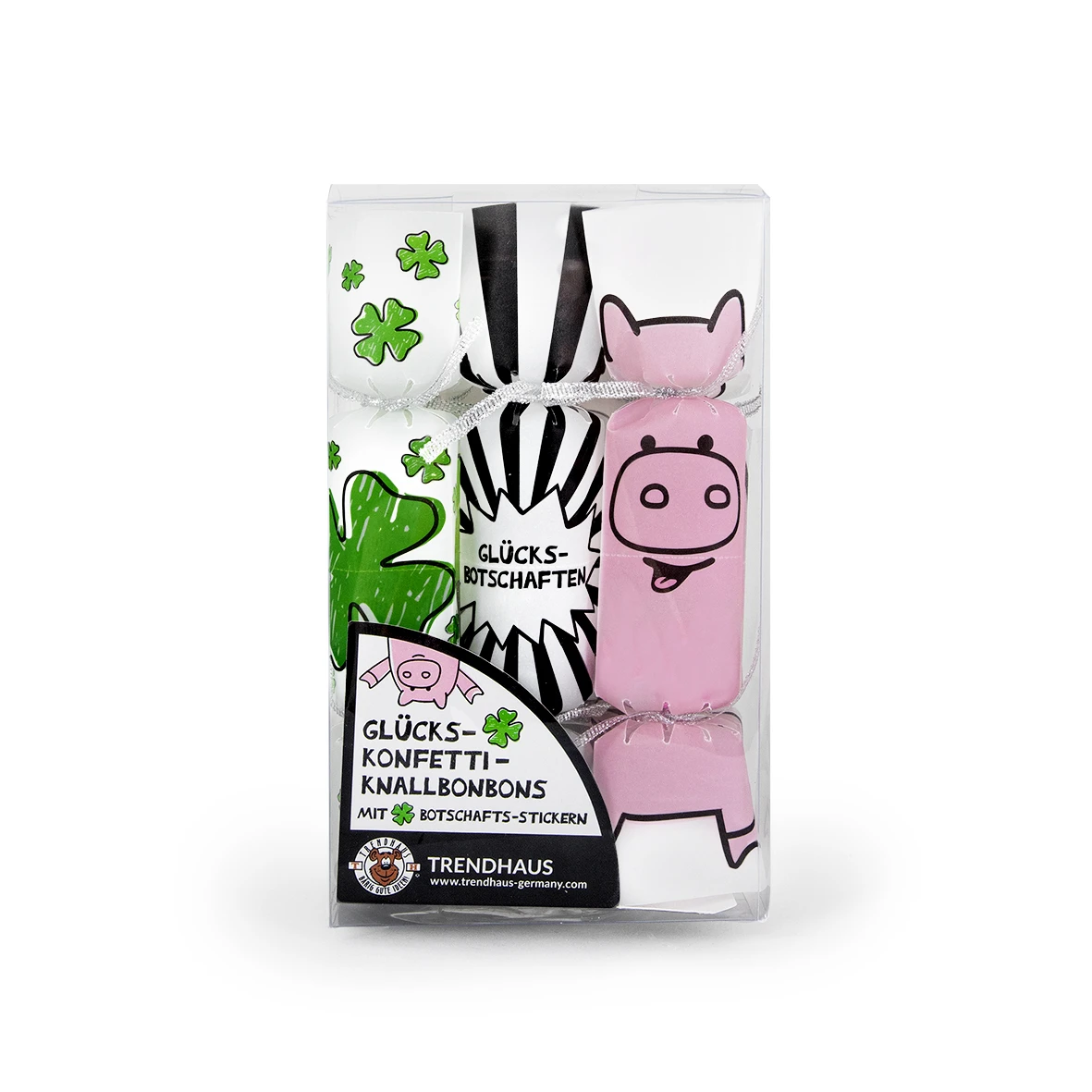 Trendhaus 955999 PARTY Glückskonfetti-Knallbonbons 6er-Set Glücksmotive 1 Trendhaus 955999 PARTY Glückskonfetti-Knallbonbons 6er-Set Glücksmotive