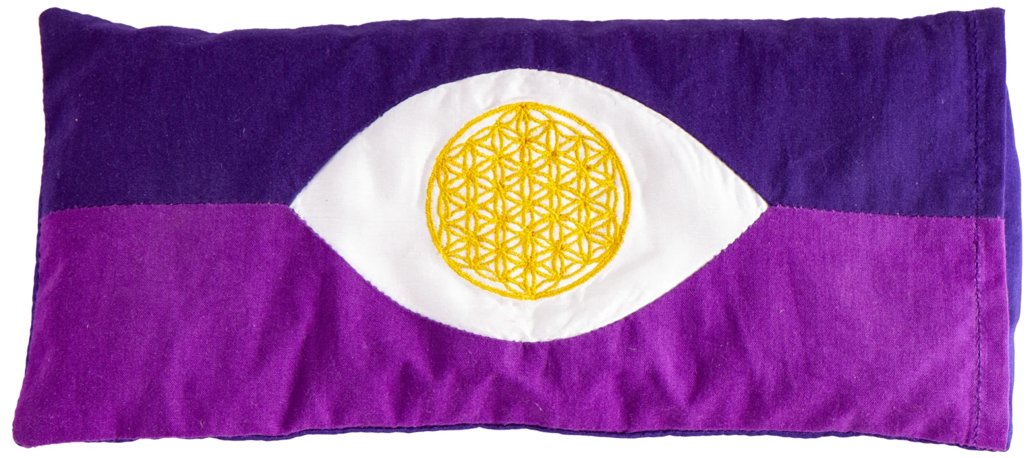 Berk EN-218 Augenkissen Lila Drittes Auge Blume Des Lebens Leinsamen Lavendel 2 Berk EN-218 Augenkissen Lila Drittes Auge Blume Des Lebens Leinsamen Lavendel – Bild 2