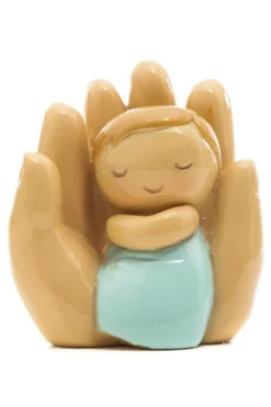 Little Drops Of Water Baby In Schützender Hand Des Schutzengels Blau 160039