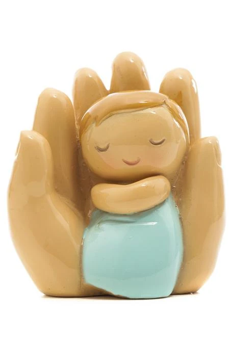 Little Drops Of Water Baby In Schützender Hand Des Schutzengels Blau 160039 1 Little Drops Of Water Baby In Schützender Hand Des Schutzengels Blau 160039