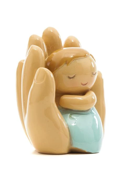 Little Drops Of Water Baby In Schützender Hand Des Schutzengels Blau 160039 2 Little Drops Of Water Baby In Schützender Hand Des Schutzengels Blau 160039 – Bild 2