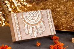 Berk T-27 Holzbox Motiv Traumfänger Geschnitzt Ca 21x13,5x6cm