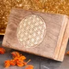 Berk T-28 Holzbox Blume Des Lebens Gschnitzt Mit Blattgoldüberzug
