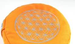 Berk YO-21-OR Balance Meditationskissen Blume Des Lebens Orange 30x15cm Buchweizen -Nicii Plusch Geschaft YO 21 OR 2