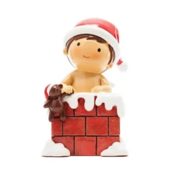 Little Drops Of Water Junge Im Schornstein Mit Teddybär Weihnachten Figur 17344